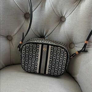 Tory Burch Black and White Crossbody Bag